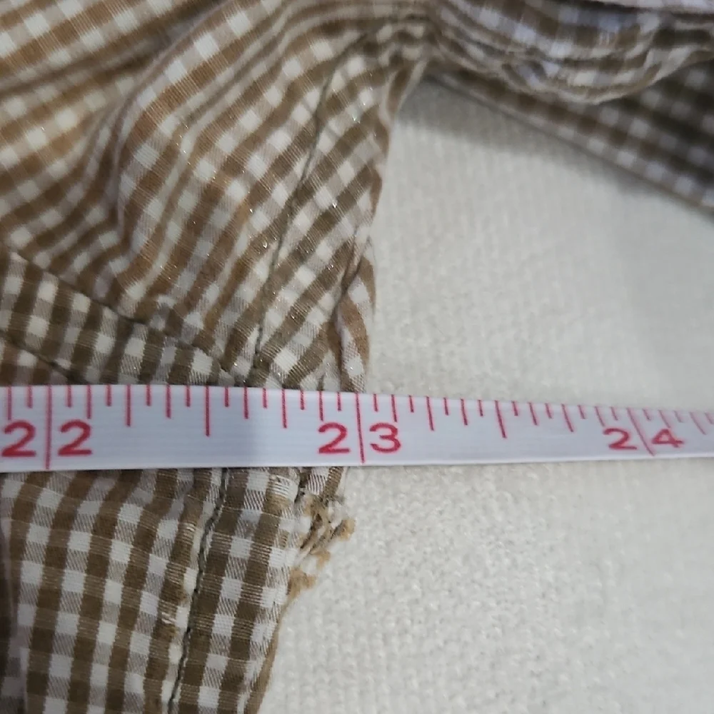 Banana Republic Men's Brown Checkered Button Down Shirt